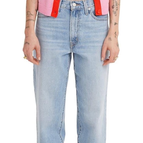 Levi's Women's 94 Baggy Light Indigo Worn In 34 waist - Picture 2 of 7